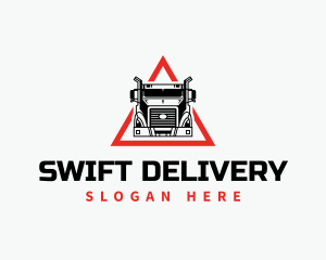 Truck Logistics Triangle logo design