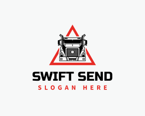 Send - Truck Logistics Triangle logo design