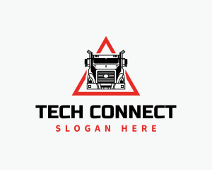 Vehicle - Truck Logistics Triangle logo design