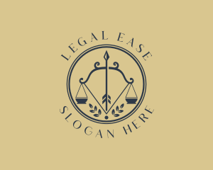 Legal - Scale Legal Bow logo design
