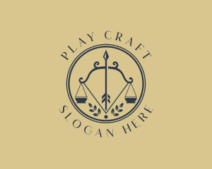 Scale Legal Bow logo design