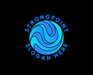 Water Wave Sphere Logo