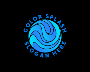 Water Wave Sphere logo design