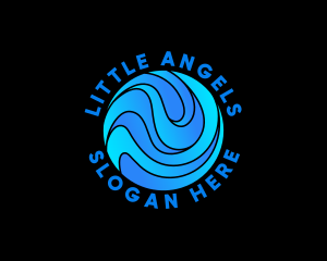 Aquatic - Water Wave Sphere logo design