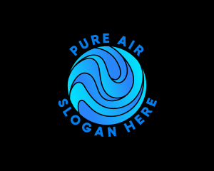 Water Wave Sphere logo design