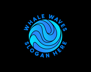 Water Wave Sphere logo design