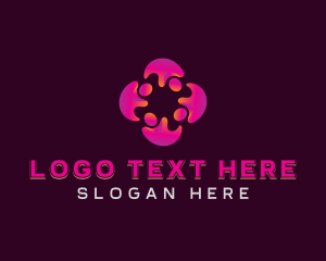 Social - Abstract Human Team logo design