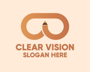 Glasses - Brown Pencil Glasses logo design