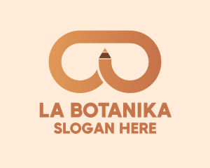 Learning - Brown Pencil Glasses logo design