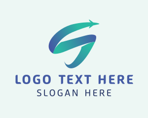 Airplane Tourism Letter S Logo