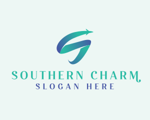 Airplane Tourism Letter S logo design