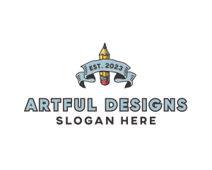 Illustration - Art School Pencil logo design