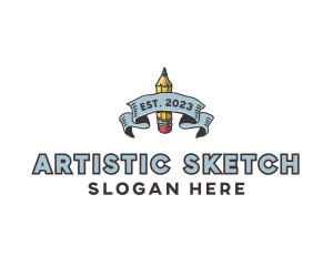 Drawing - Art School Pencil logo design