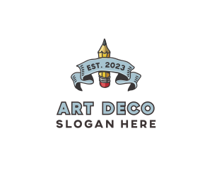 Art School Pencil logo design