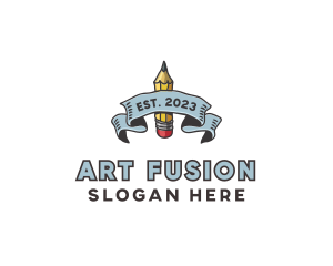 Art School Pencil logo design