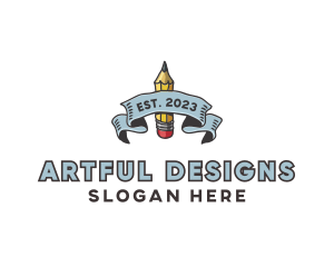 Art School Pencil logo design