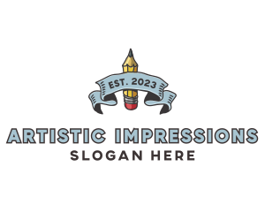 Illustrate - Art School Pencil logo design