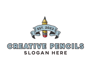 Art School Pencil logo design