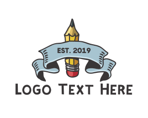 Early Learning - Art School Pencil logo design