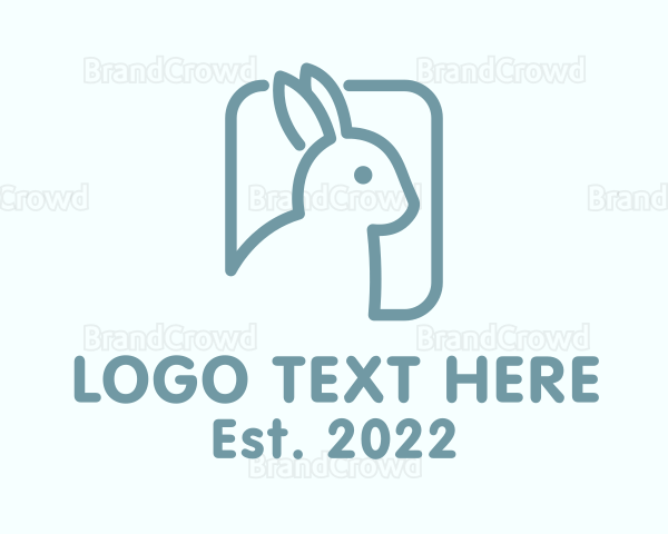 Cute Pet Rabbit Logo