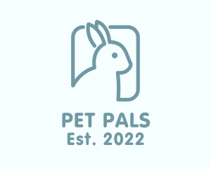 Cute Pet Rabbit  logo design