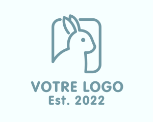 Rabbit - Cute Pet Rabbit logo design