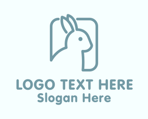Cute Pet Rabbit  Logo