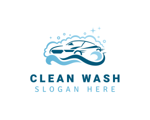 Auto Wash Car Cleaning logo design