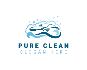 Auto Wash Car Cleaning logo design