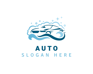 Auto Wash Car Cleaning logo design