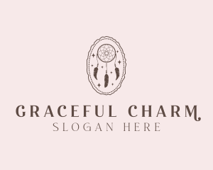 Bohemian Dreamcatcher Charm logo design