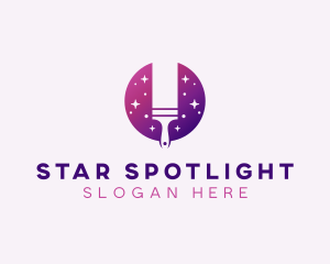 Starry Painting Brush logo design