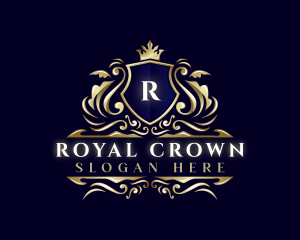 Royal Leaf Shield logo design