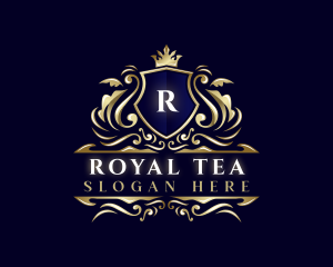 Royal Leaf Shield logo design