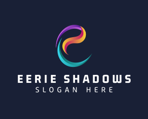 Modern Gradient Swirl Letter E  logo design