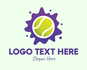 Fluid - Tennis Ball Splatter logo design