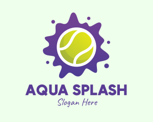 Wet - Tennis Ball Splatter logo design