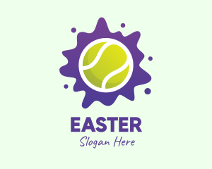 Professional Tennis Player - Tennis Ball Splatter logo design