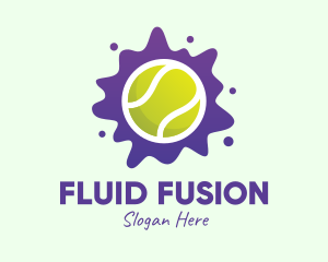 Tennis Ball Splatter logo design