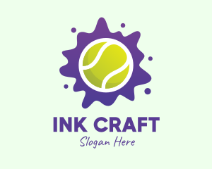 Tennis Ball Splatter logo design