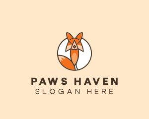 Fox Tail Animal  logo design