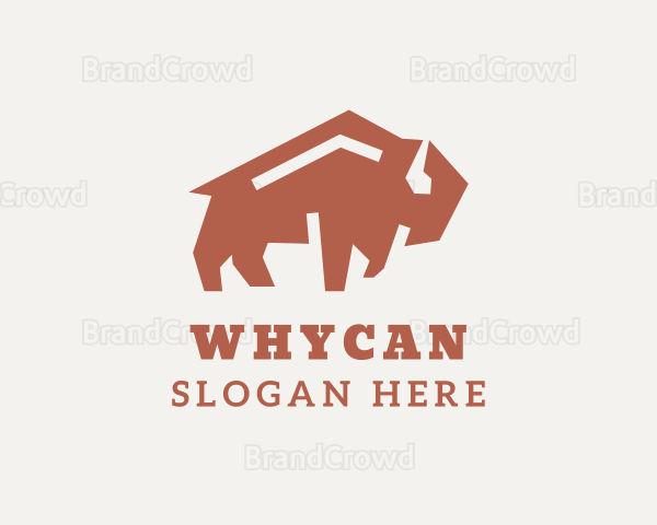 Bison Bullfighting Animal Logo