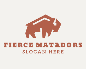 Bullfighting - Bison Bullfighting Animal logo design