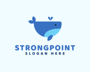 Cute Ocean Whale Logo