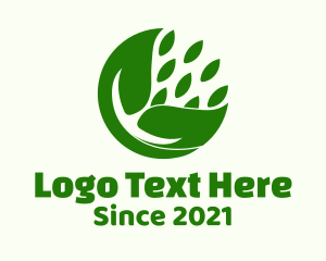 Vegan - Botanical Leaf Pod logo design