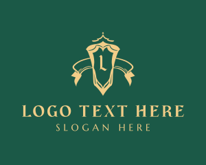 High End - Royalty Gold Shield logo design