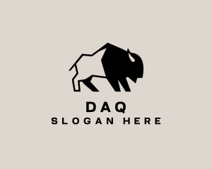 Animal - Bison Buffalo Herd logo design