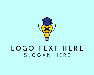 Tutoring - Smart Academic Lightbulb logo design