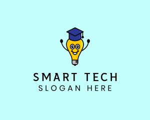 Smart - Smart Academic Lightbulb logo design