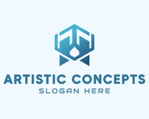 Abstract - Abstract Geometric Lungs logo design